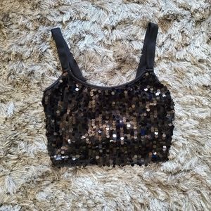 Wet Seal Sequin Crop Top